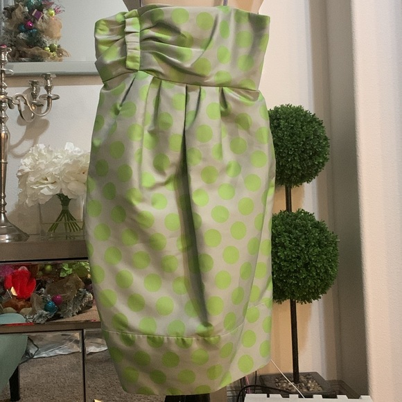 Vera Wang Lavender Label Polka Dot Strapless Dress - Picture 2 of 7